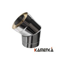 Отвод сэндвич EcoFlue нерж 1мм диаметр 200х120 угол 135