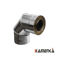 Отвод сэндвич EcoFlue оцинковка 1мм диаметр 200х120 угол 90